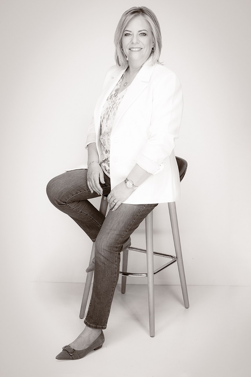 Portrait of Helga Jackson, image consultant and founder of Papillon Image