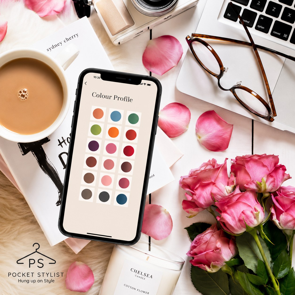 Pocket Stylist colour profile on a phone